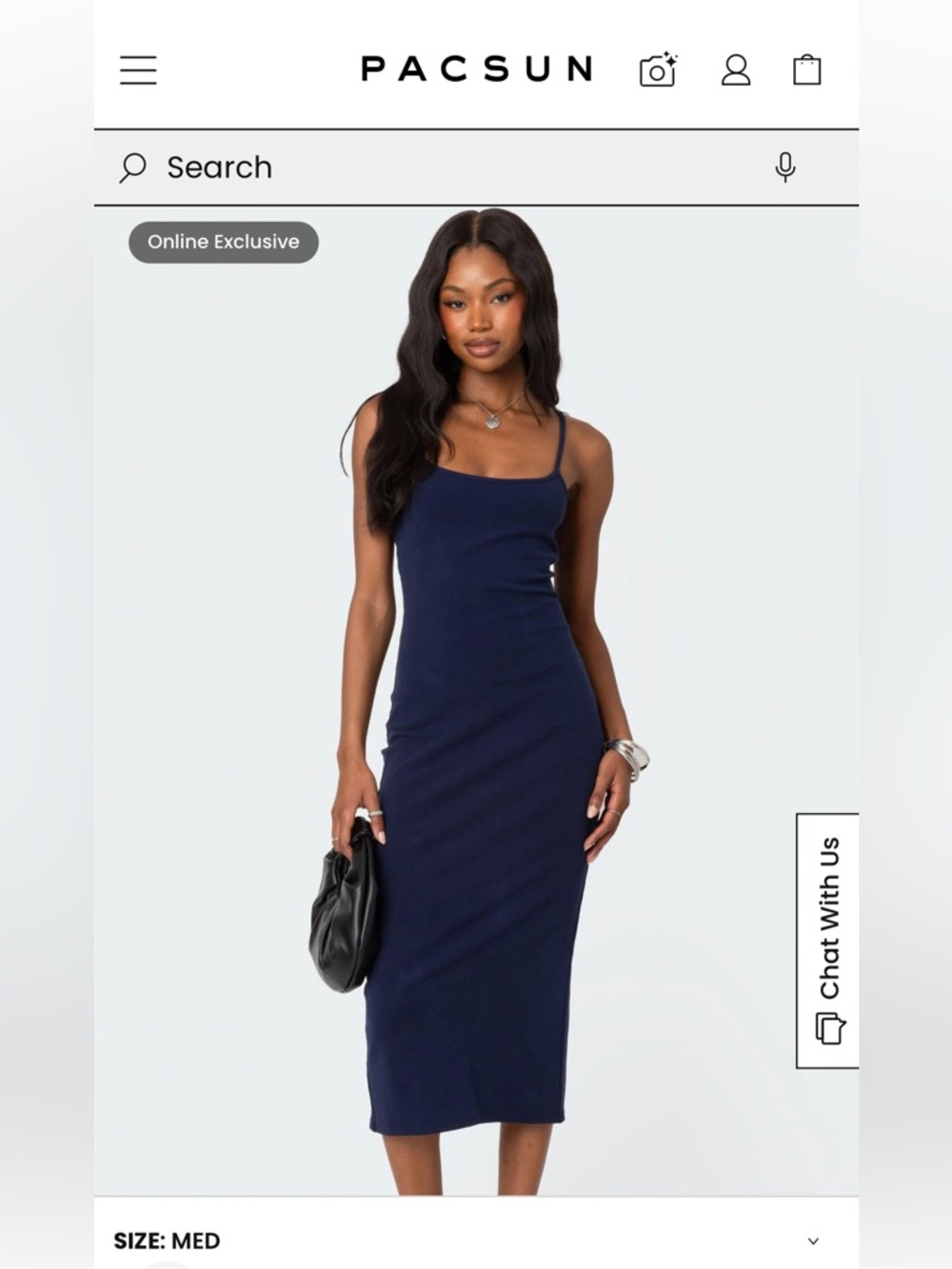 Edikted Air Back Slitted Midi Dress